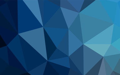 Dark BLUE vector polygonal background.