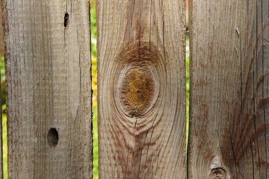 Fence with knot.