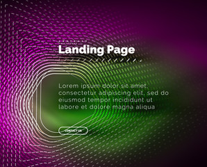 Neon glowing background for landing page