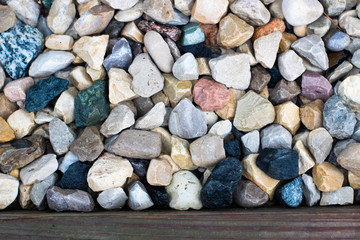 Full frame closeup of mixed sharp rocks