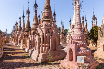 Kakku pagodas, in Myanmar