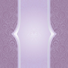 Wedding violet vector holiday background trendy fashion repeatable design with silver copy space