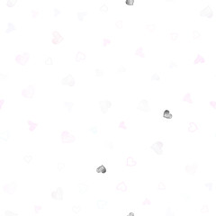 Light Pink, Yellow vector seamless background with hearts.