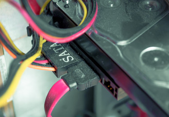 Hard Disk Drive with SATA and Power Cable attached