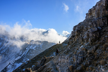 Fototapeta na wymiar Karwendelgebirge in den Alpen