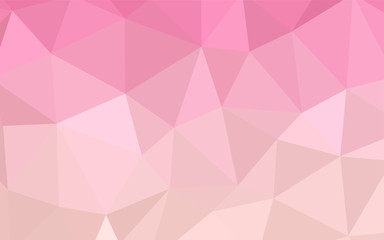 Light Pink vector shining triangular cover.