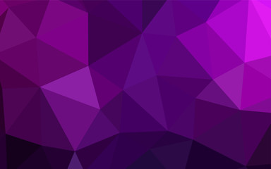 Dark Pink vector abstract polygonal pattern.