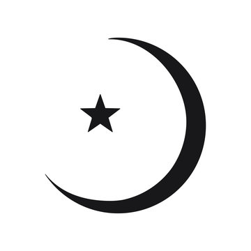 Islam symbol icon on white background