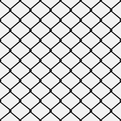 Fototapeta premium Seamless metal mesh, vector illustration.