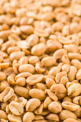 Salted roasted peanuts.