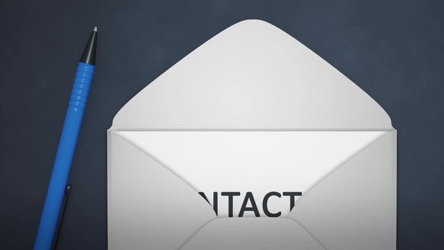 An envelope contact us animation
