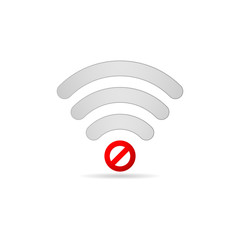 no wifi bad connection broken signal vector icon