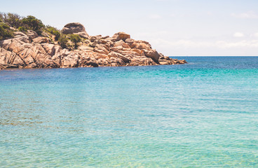 Fototapeta premium Blick auf Mittelmeer auf Korsika