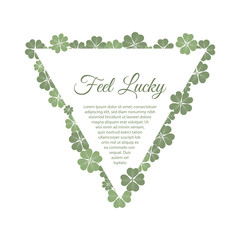 Fototapeta premium Clover Green Frame Triangle