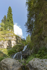 Mountain river in Almaty city