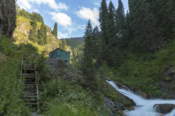 Mountain river in Almaty city