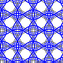 Fototapeta premium royal blue wavy lines geometric mesh endless pattern