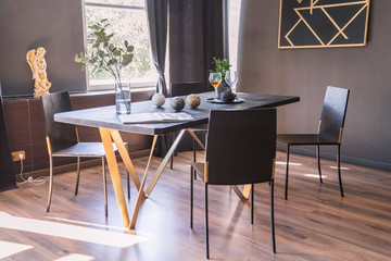 Wooden Dining room table and chair