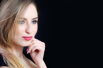 girl in a mysterious look