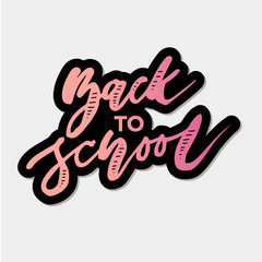 Back to school Phrase Vector Lettering Calligraphy Autumn Sticker