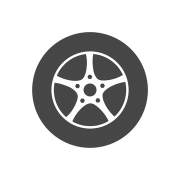 recommend clip art: Car, vehicle or automobile tire icon
