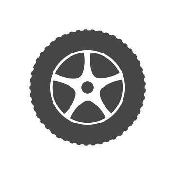 recommend clip art: Car, vehicle or automobile tire icon