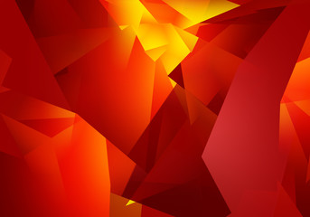 Red with yellow abstract polygonal background