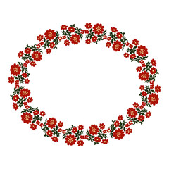 Decorative line art frame for design template. Elegant vector element Eastern style, place for text. Outline floral border. Lace illustration for invitations and greeting cards.