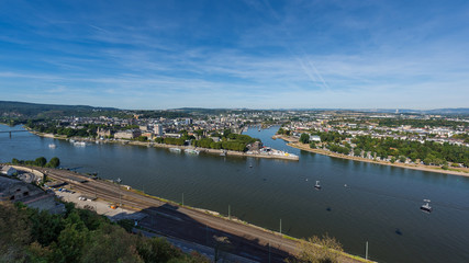 Das Deutsche Eck in Koblenz im Sommer 2018