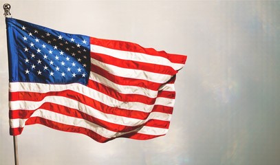 Obraz premium The flag of the United States of