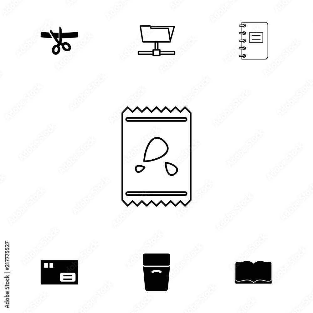 Poster Collection of 7 open filled and outline icons