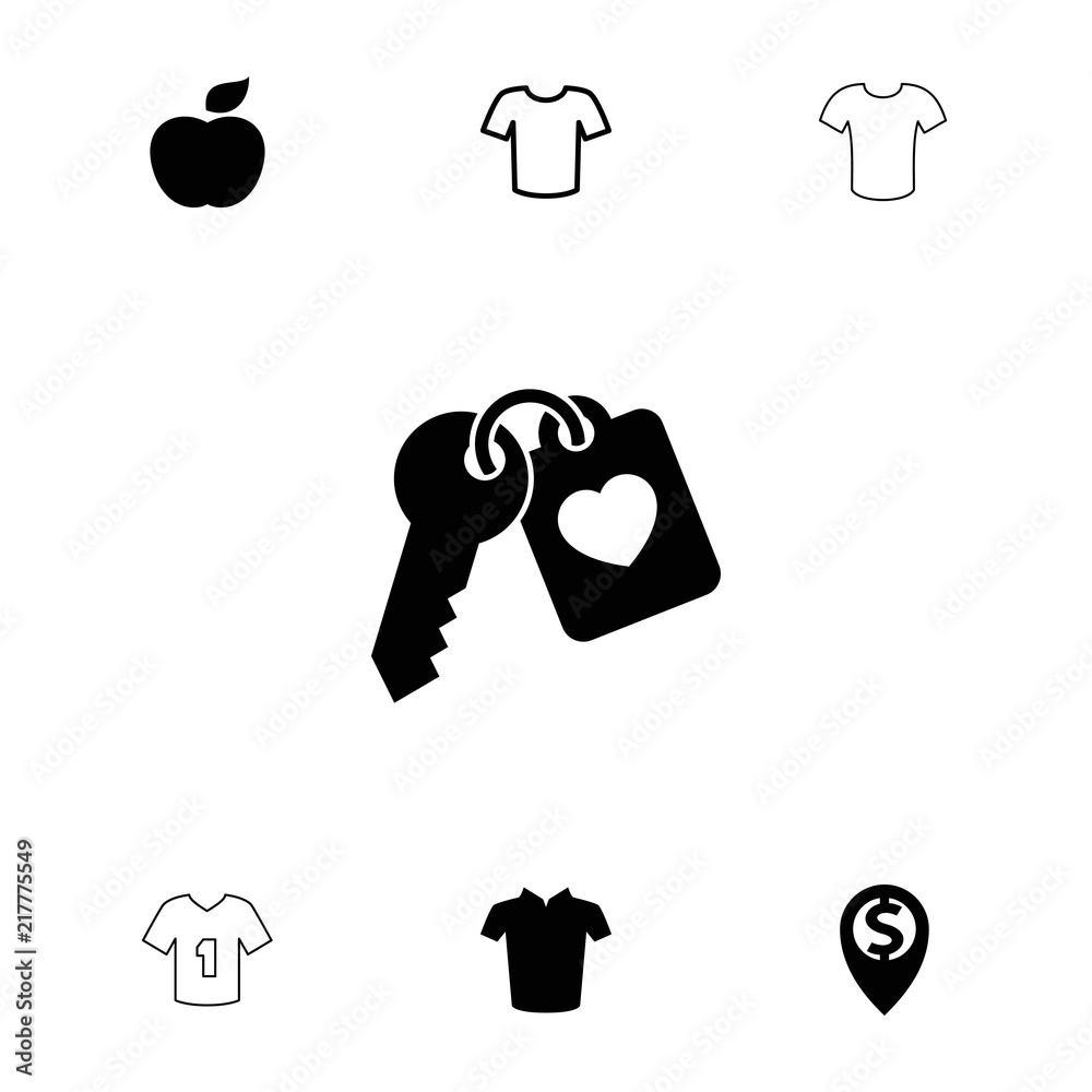 Poster collection of 7 rounded filled and outline icons