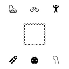 Collection of 7 exercise filled and outline icons