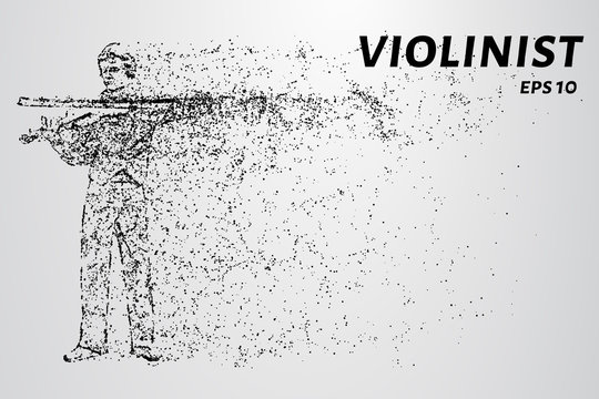 The violinist plays the violin. Music concept design.