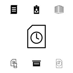 Collection of 7 documents filled and outline icons