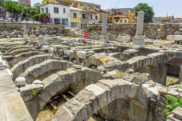 Izmir, Turkey, 20 May 2008: Inherited from the past, Izmir Agora (Smyrna Agora Ancient City)