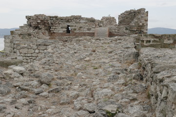 Руины древнего города Несебр в Болгарии
