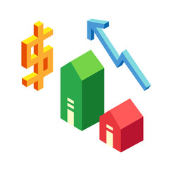 Property appraisal Isometric illustration