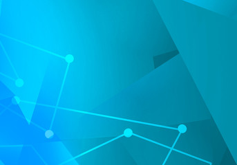 Blue abstract background with a polygonal mesh