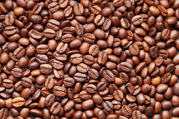 Roasted coffee beans background