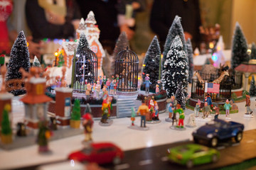 miniature Christmas village decoration