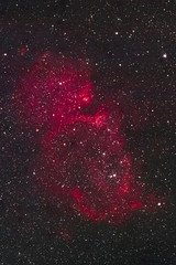 The Soul Nebula in the constellation Cassiopeia as seen from Stockach in Germany.