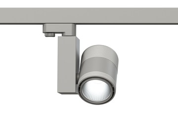 LED white light for lighting exhibition space and shops. Isolate on white background.  3d render of the lamp model.