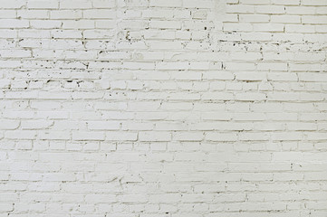 White brick wall background texture