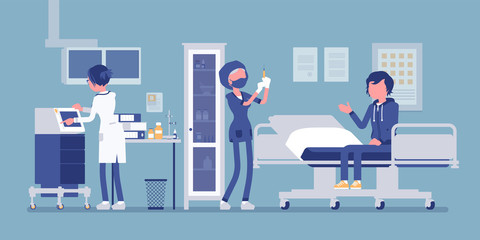 Medical procedures in doctors office