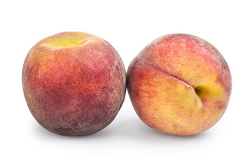 Two ripe fluffy peach