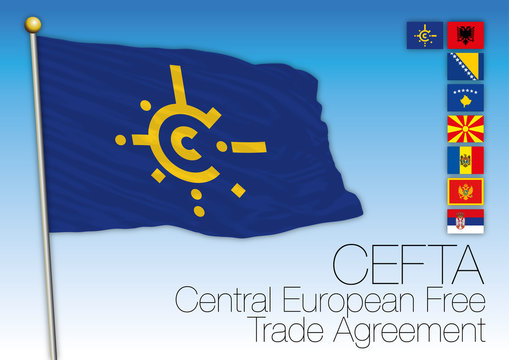 Cefta agreements flag, Central European organization