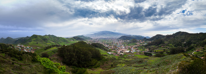 Beautiful panorama of Tenerife landscape