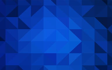Obraz premium Dark BLUE vector polygon abstract layout.