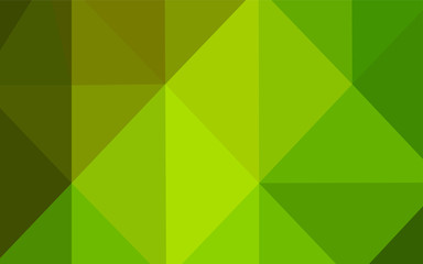 Light Green, Yellow vector polygon abstract layout.